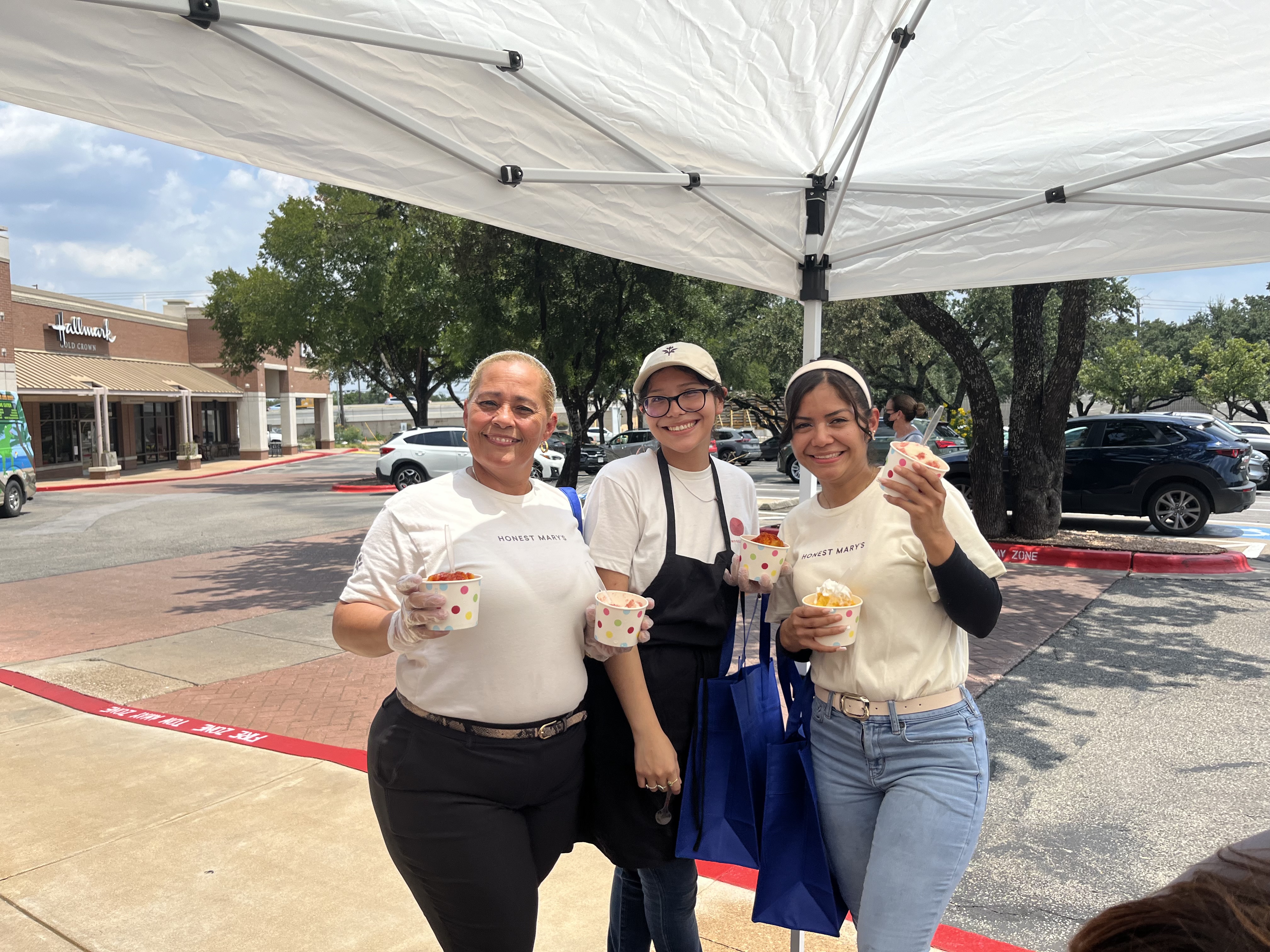 Group of people with sno-cones